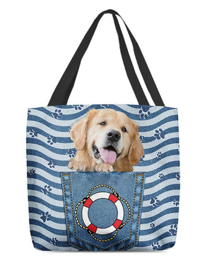 Golden retriever On Board-Cloth Tote Bag