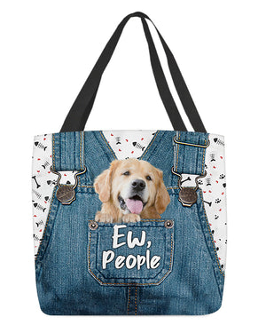 Golden retriever-EW people-Cloth Tote Bag