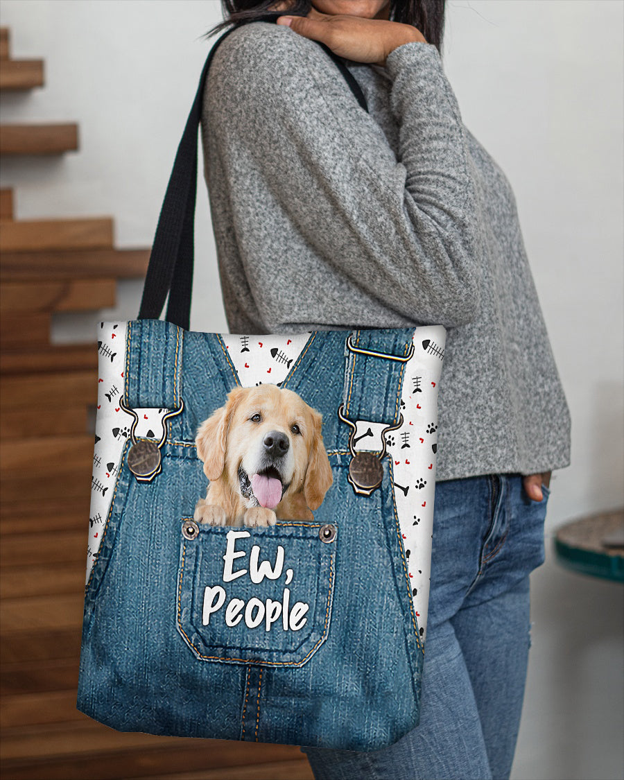 Golden retriever-EW people-Cloth Tote Bag