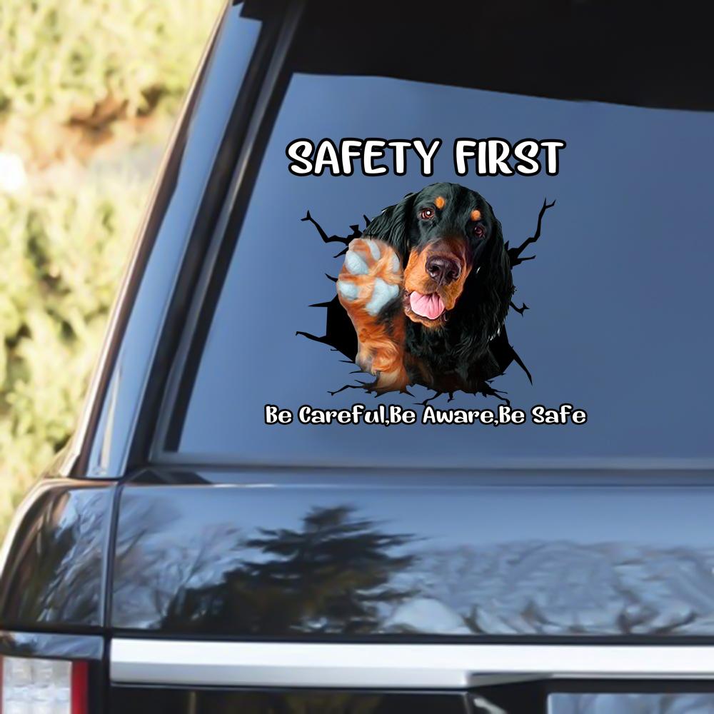 Gordon Setters Safety First Decal
