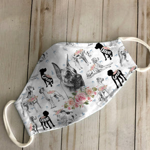 Great Dane Floral Vintage EZ07 3006 Face Mask