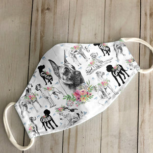 Great Dane Floral Vintage EZ10 2206 Face Mask