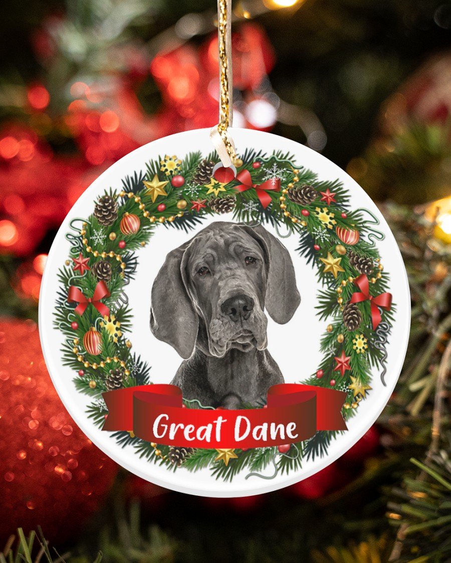 Great Dane-Noel Circle-Two Sided Ornament