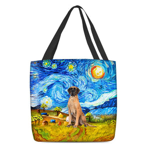 Great Dane-Oil Painting-Cloth Tote Bag