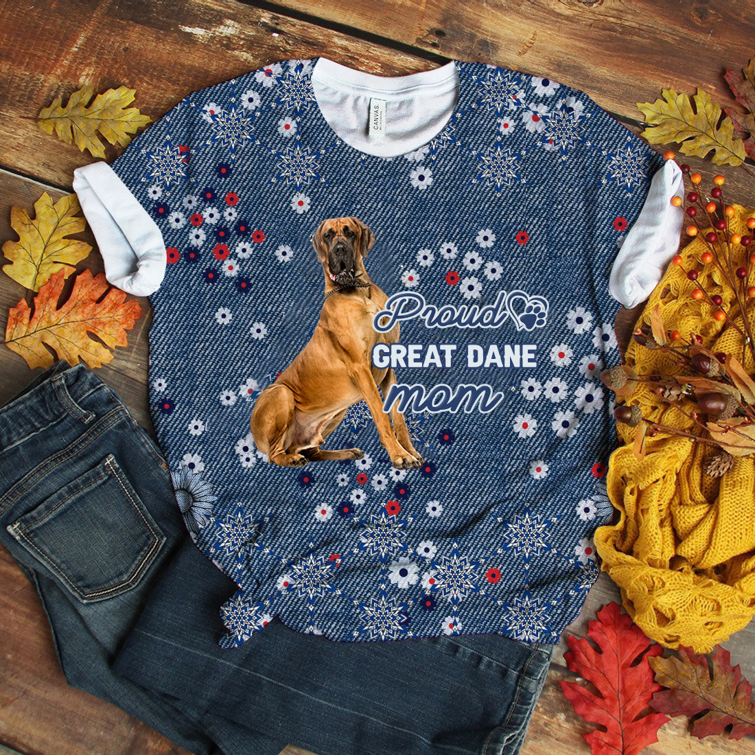 Great Dane-Pround Mom T-shirt