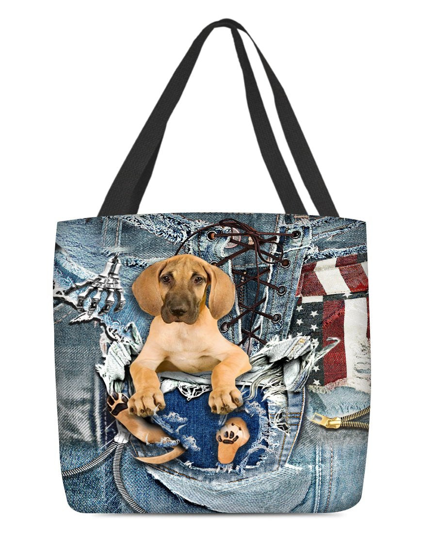 Great Dane-Ripped Jeans-Cloth Tote Bag