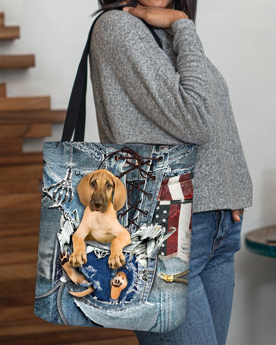 Great Dane-Ripped Jeans-Cloth Tote Bag