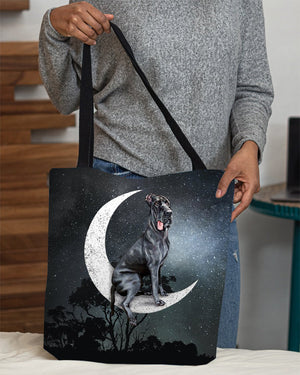 Great Dane-Sit On The Moon-Cloth Tote Bag