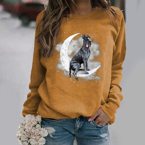 Great Dane -Sit On The Moon- Premium Sweatshirt