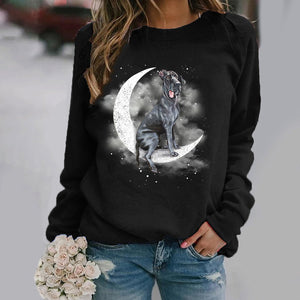 Great Dane -Sit On The Moon- Premium Sweatshirt