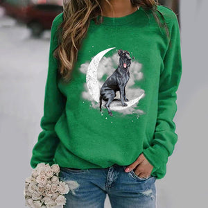 Great Dane -Sit On The Moon- Premium Sweatshirt