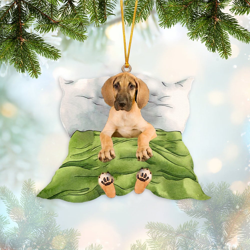 Great Dane-Sleep time Two Sides Ornament