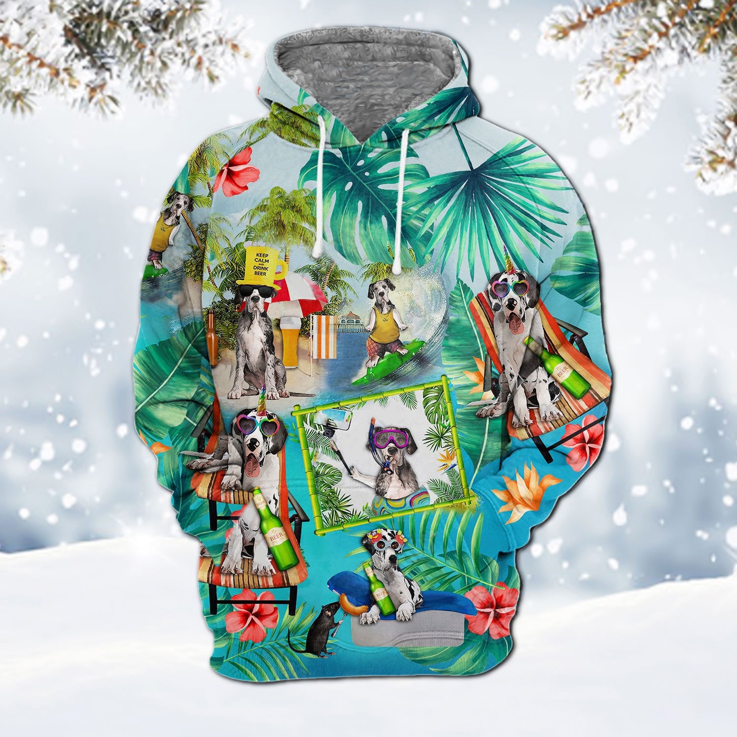 Great Dane 1-Surfing Hoodie