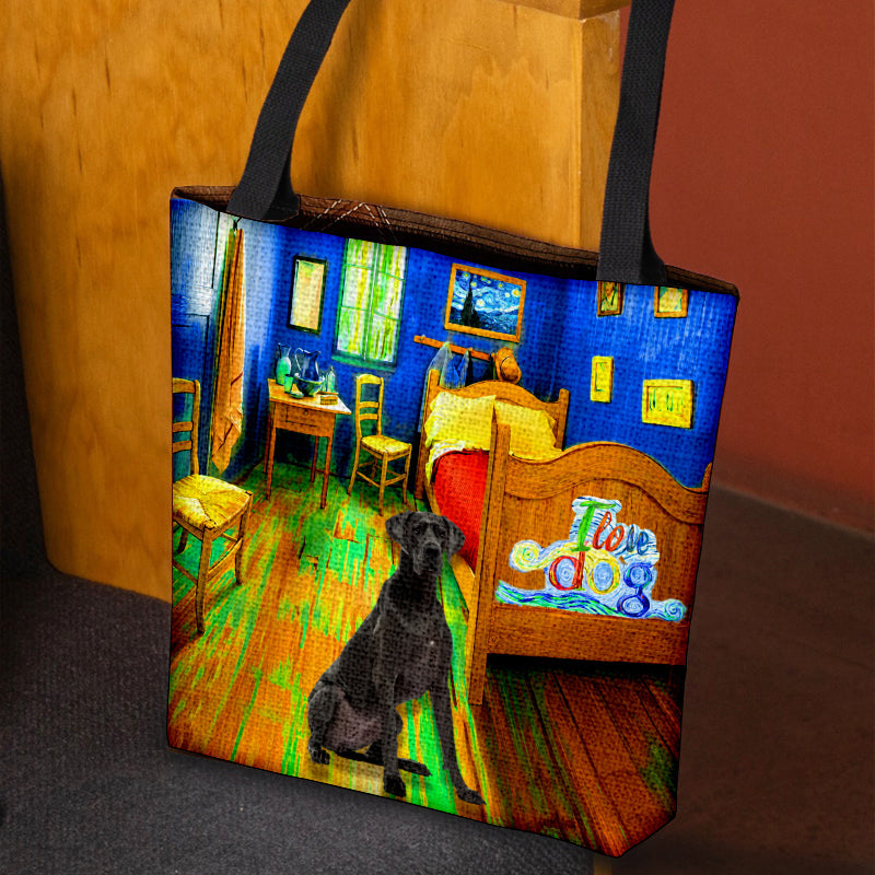 Great Dane in the bedroom 2-Cloth Tote Bag
