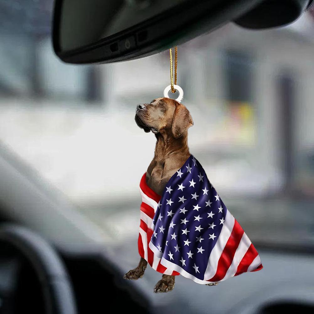 Great Dane American Patriot Flag Two Sided Ornament