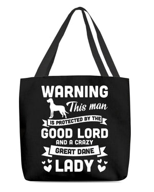 Great Dane Crazy lady Cloth Tote Bag