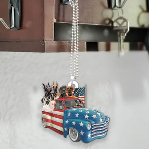 Great Dane Happy Independence Day Two Sides Ornament