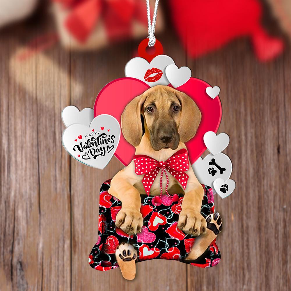 Great Dane Valentine's Day Sleeping Bag-Two Sides Ornament