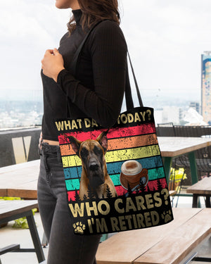 Great Dane Who Cares-Cloth Tote Bag