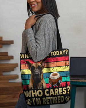 Great Dane Who Cares-Cloth Tote Bag