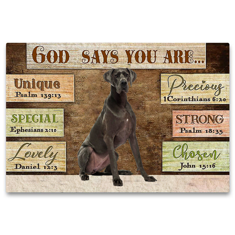 Great  Dane  (3) God Says You Are Doormat