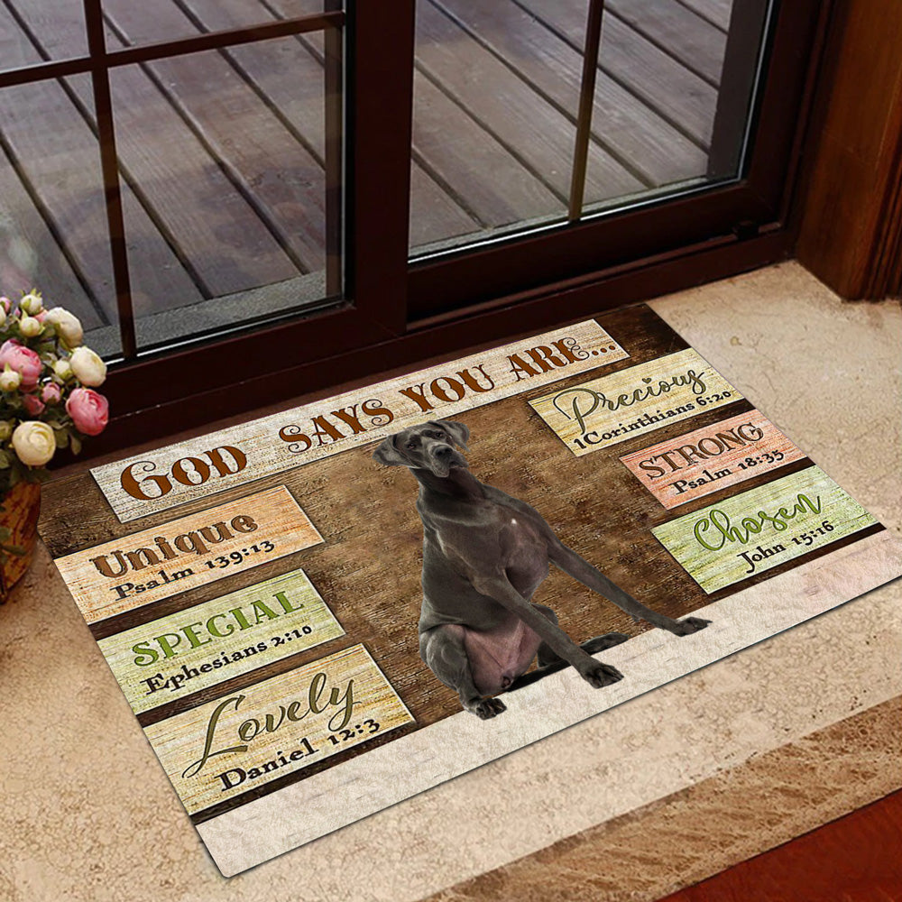 Great  Dane  (3) God Says You Are Doormat