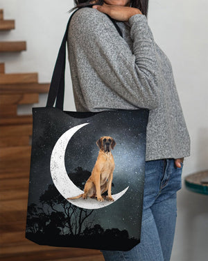 Great Dane (4)-Sit On The Moon-Cloth Tote Bag