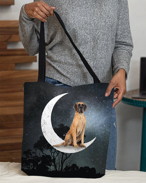 Great Dane (4)-Sit On The Moon-Cloth Tote Bag