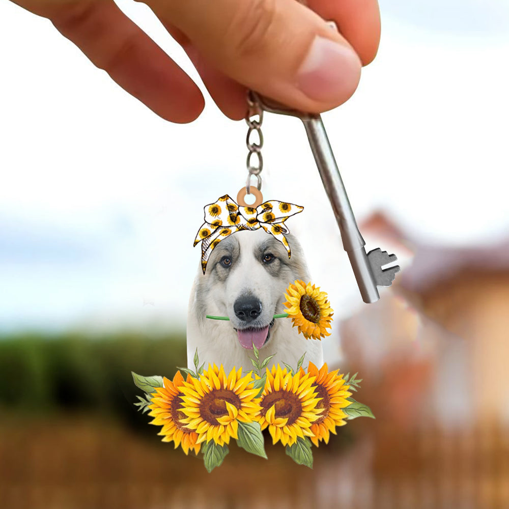 Great Pyrenees-Dog Mom Keychain