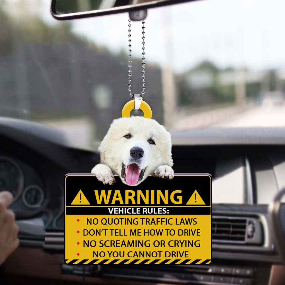 Great Pyrenees-Vehicle Rules Two Side Ornament