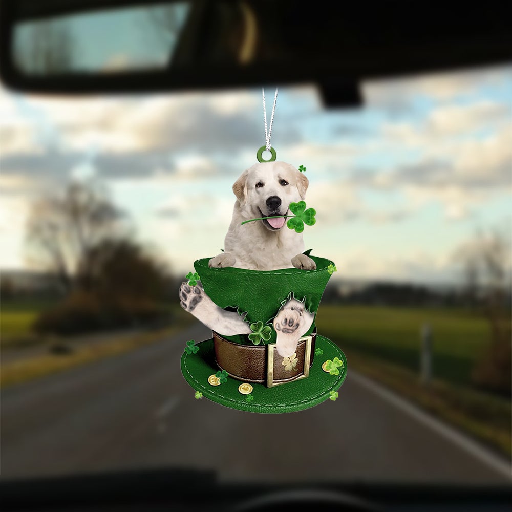 Great Pyrenees 2-Patrick Hat-Two Sided Ornament