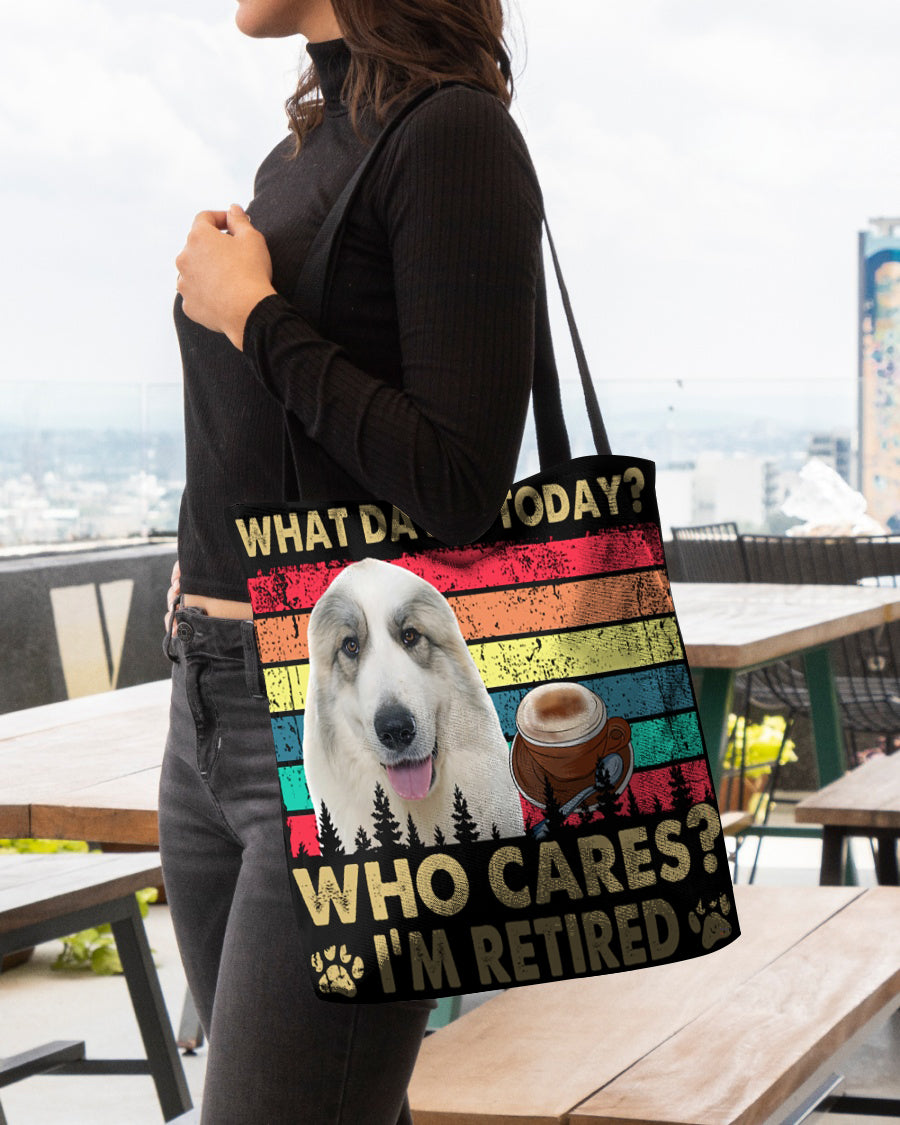 Great Pyrenees Who Cares-Cloth Tote Bag