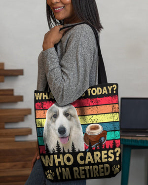 Great Pyrenees Who Cares-Cloth Tote Bag