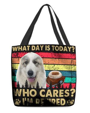 Great Pyrenees Who Cares-Cloth Tote Bag