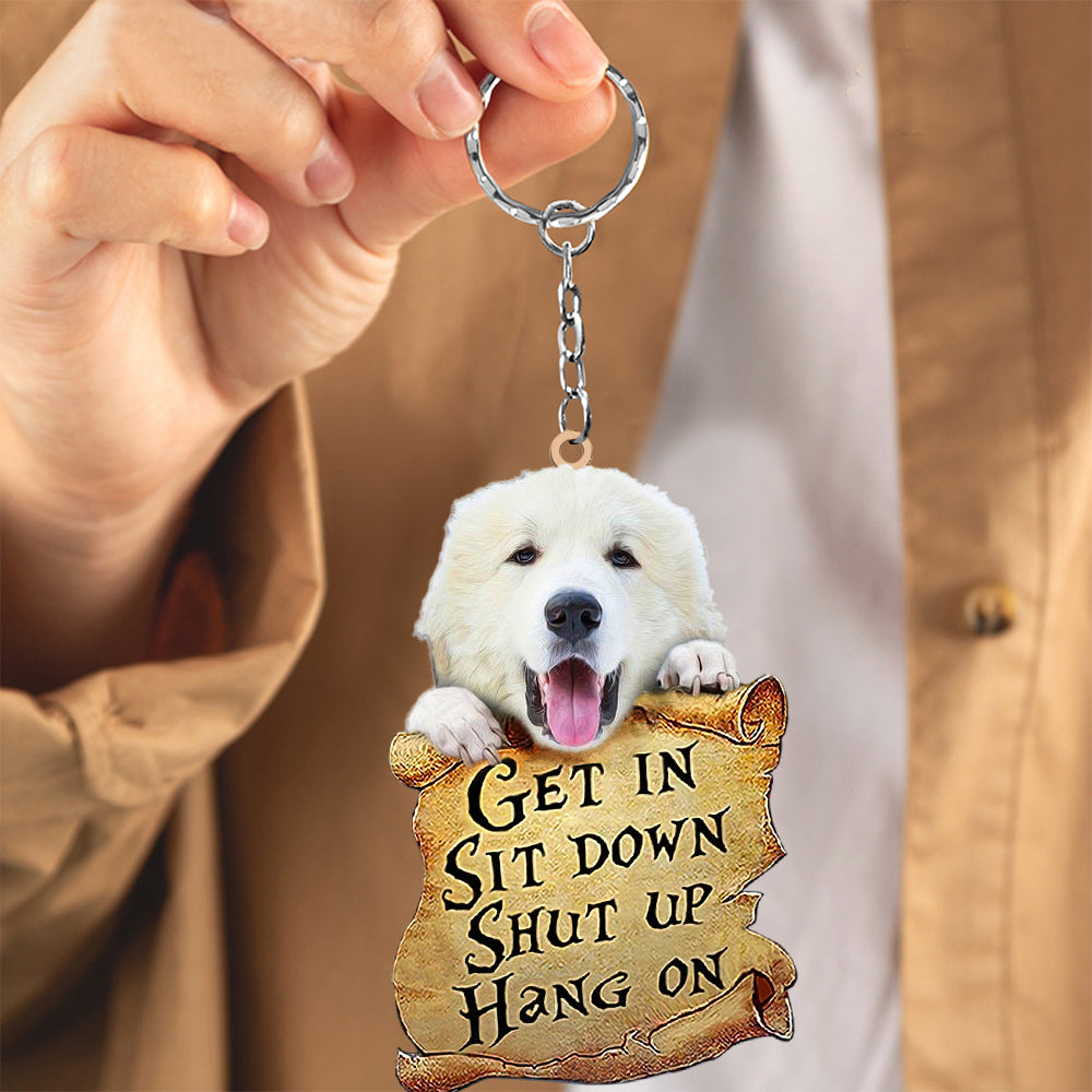 Great Pyrenees get in Great Pyrenees love Keychain