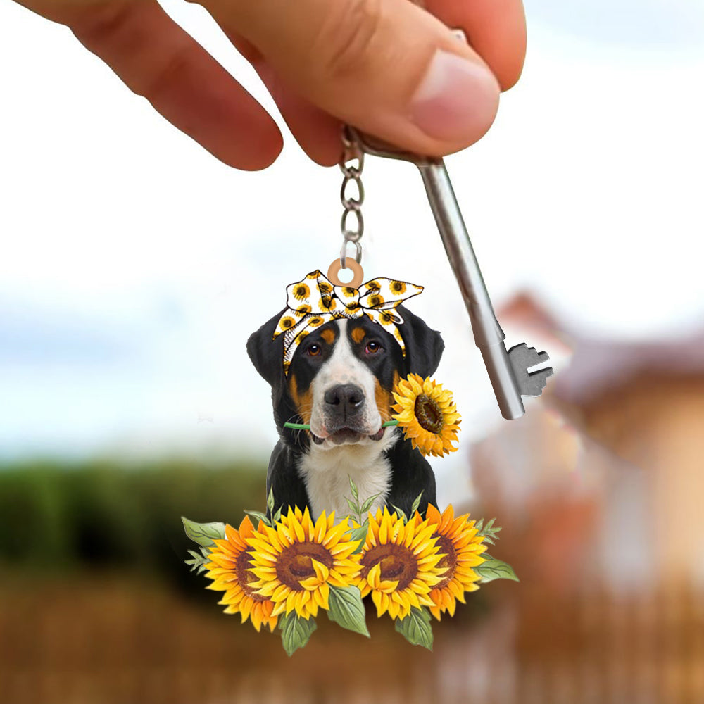 Greater Swiss Mountain-Dog Mom Keychain