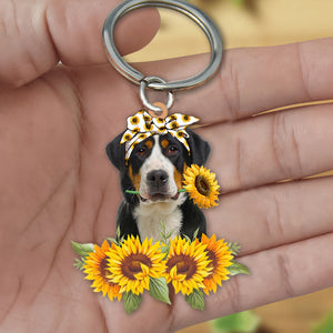 Greater Swiss Mountain-Dog Mom Keychain