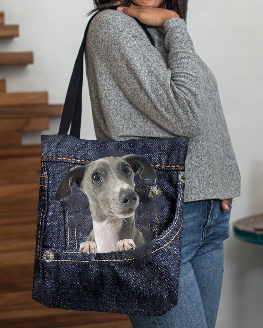 Greyhound-Dark Denim-Cloth Tote Bag