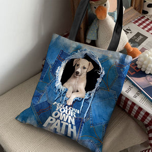 Greyhound -Follow Your Own Path-Cloth Tote Bag