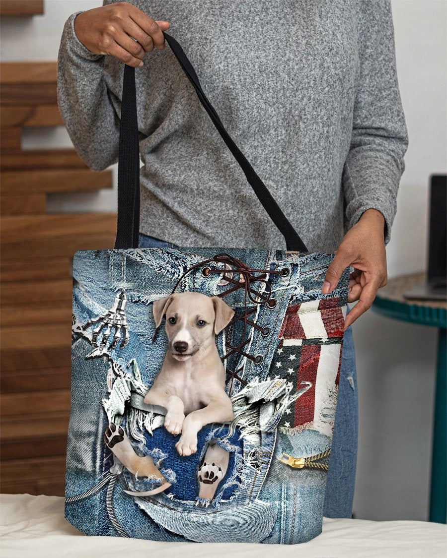 Greyhound-Ripped Jeans-Cloth Tote Bag
