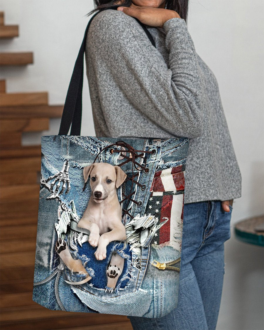 Greyhound-Ripped Jeans-Cloth Tote Bag