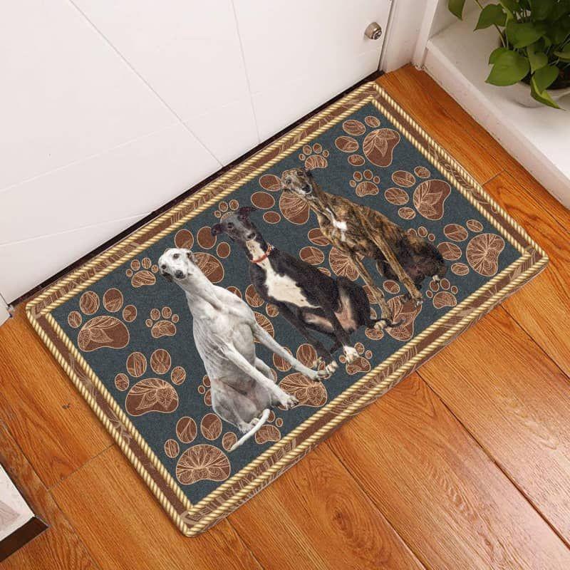 Greyhound 2-Flower Paw Doormat