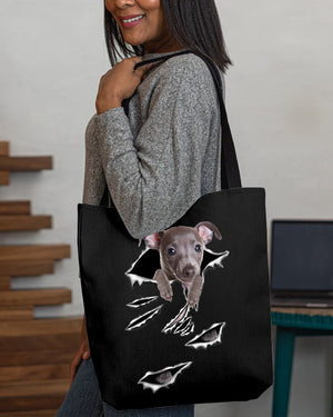 Cracks-Greyhound-Cloth Tote Bag