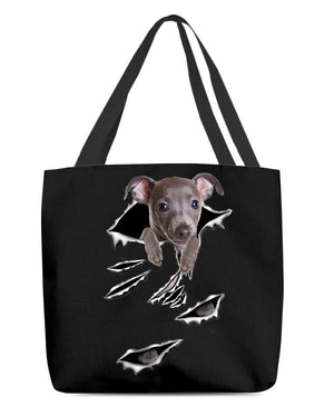 Cracks-Greyhound-Cloth Tote Bag