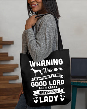 Greyhound Crazy lady Cloth Tote Bag