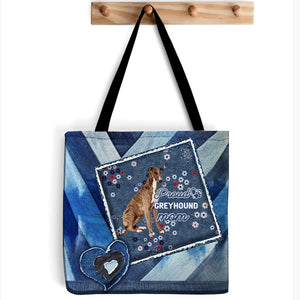 Greyhound Pround Mom2-Cloth Tote Bag