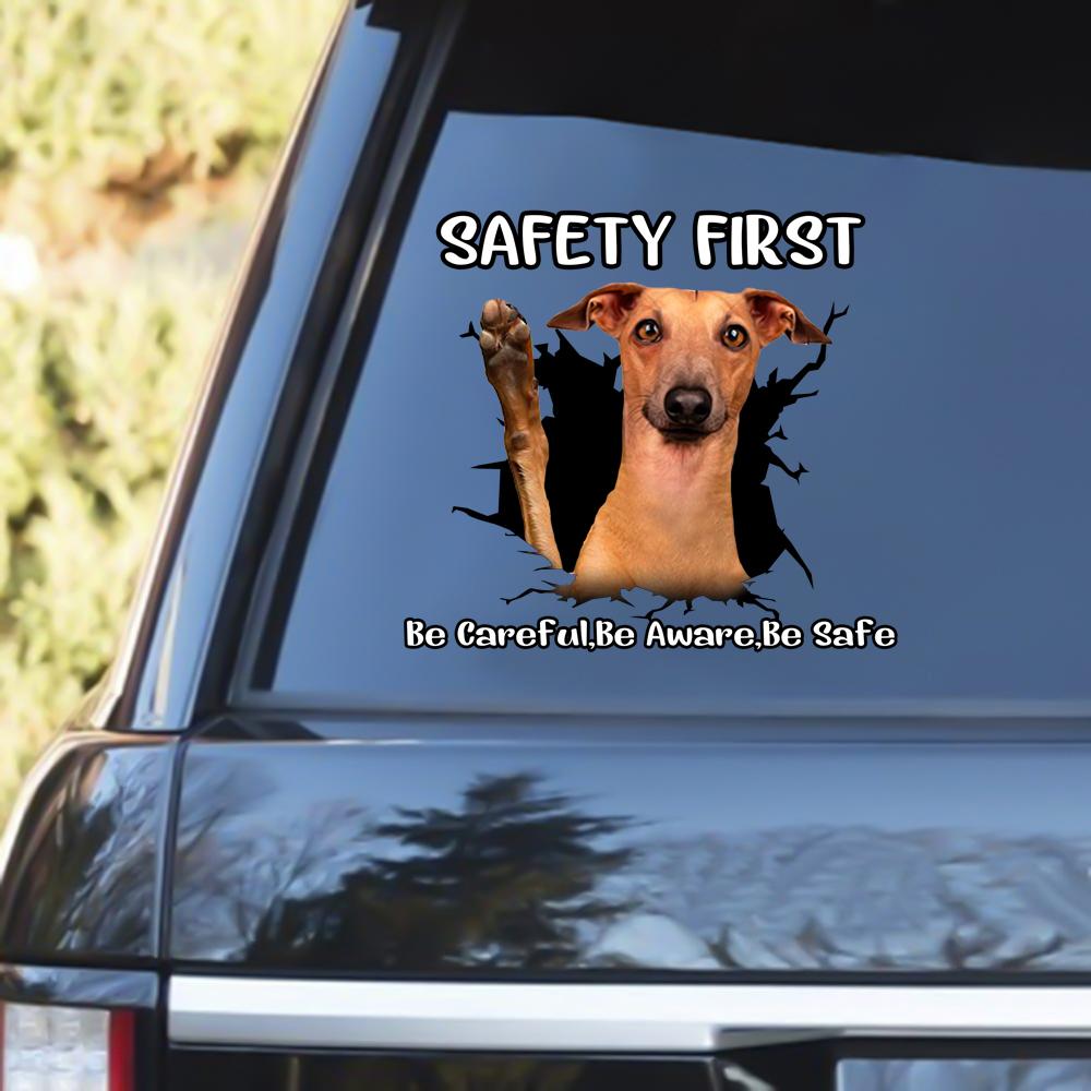 Greyhound Safety First Decal