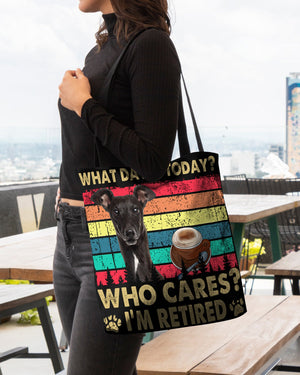 Greyhound Who Cares-Cloth Tote Bag