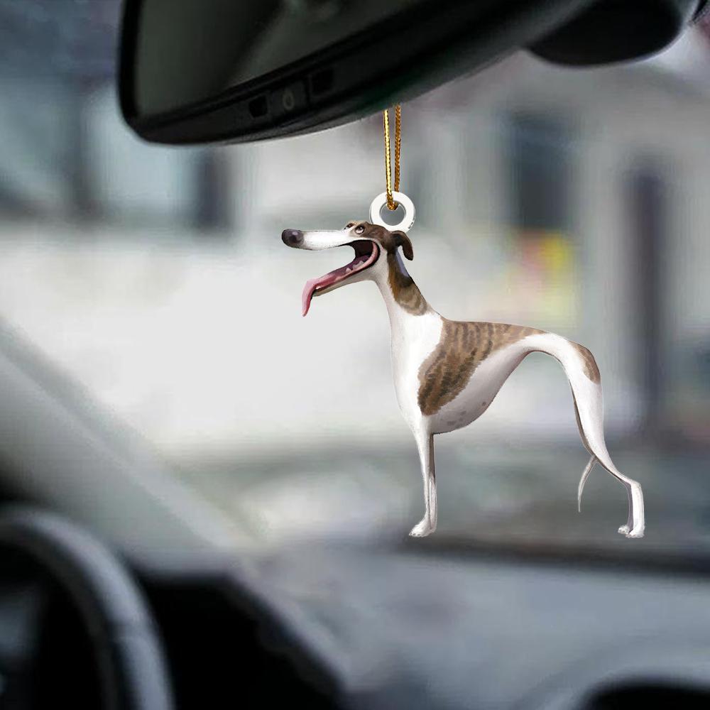 Greyhound-Look at me-two sided ornament