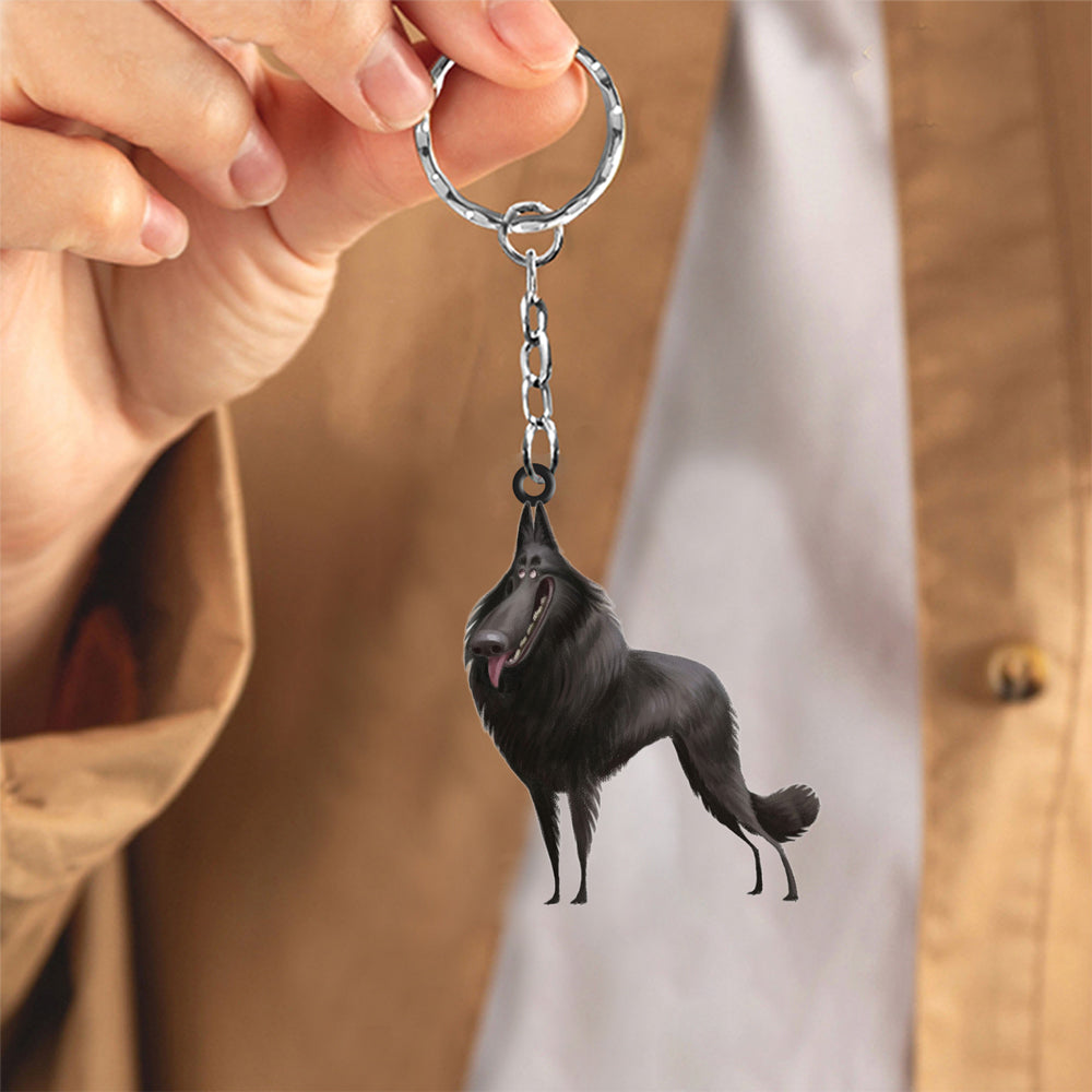 Groenendael-Look at me flat Acrylic Keychain